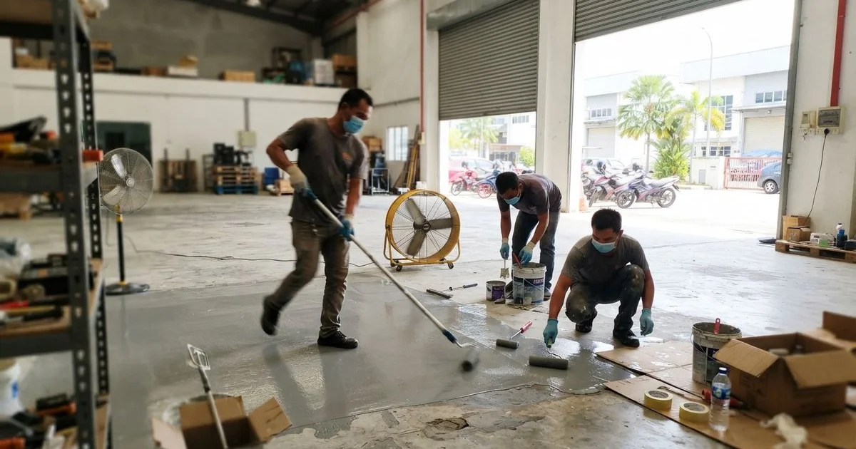 Epoxy flooring fumes and air quality: staying safe during installation